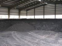 Sludge cake in large warehouse