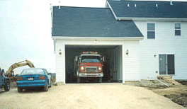 Fire Truck Parked in Rear of Station 6