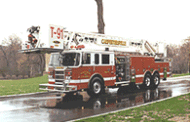 Ladder Truck on Road